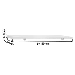 Cutting board for work table  - 1400x600mm - White