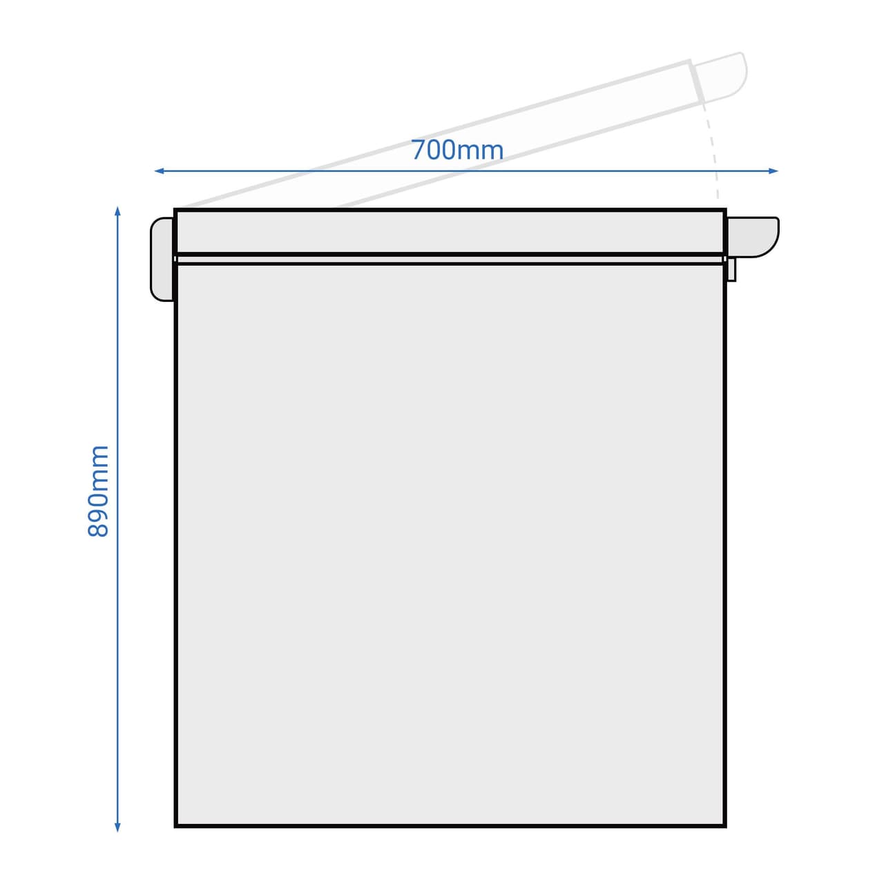 Freezer - 985mm - 236 litres - plastic lid - incl. partition wall