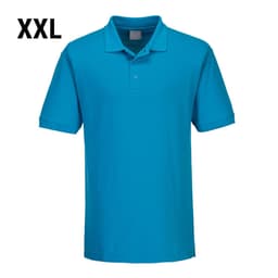 Men's Polo Shirt - Water Blue - Size: XXL