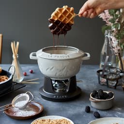 STAUB | SPECIALITY - Sada na fondue - Ø 200 mm - litina - bílý lanýž