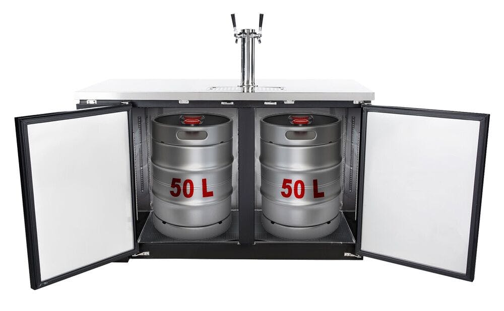 Chladič piva s výčepním zařízením - pro 2 x 50L sudy
