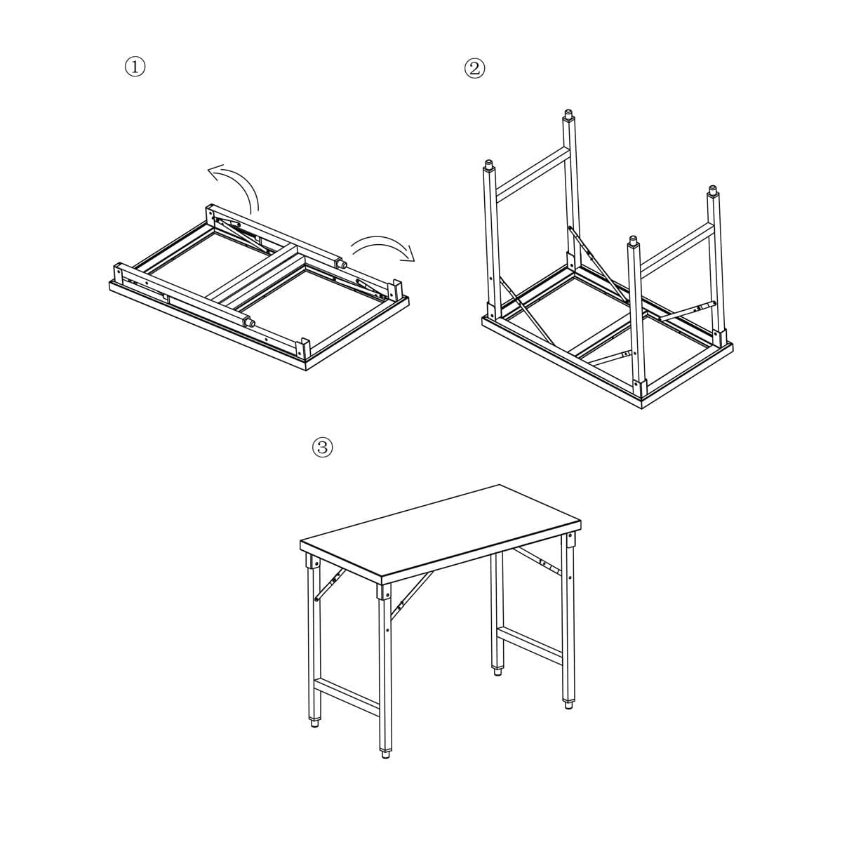 Edelstahl Arbeitstisch - klappbar - 1200x600mm