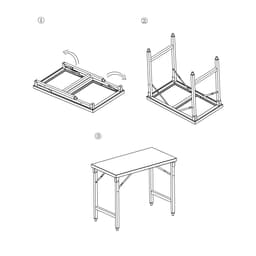 Edelstahl Arbeitstisch - klappbar - 1200x600mm