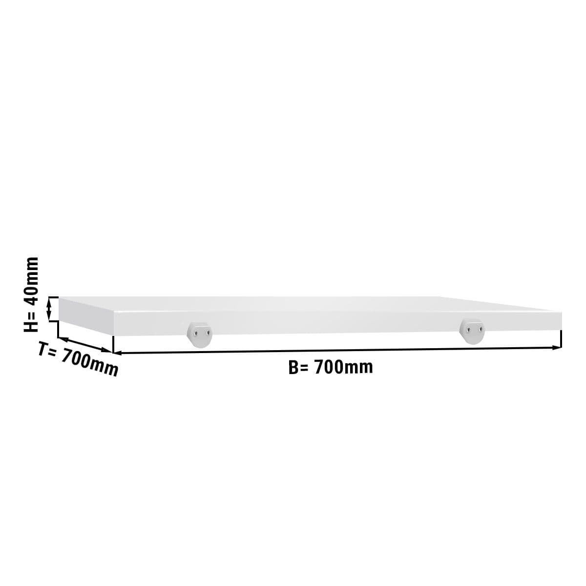 Cutting board for work table - 700x700mm - White