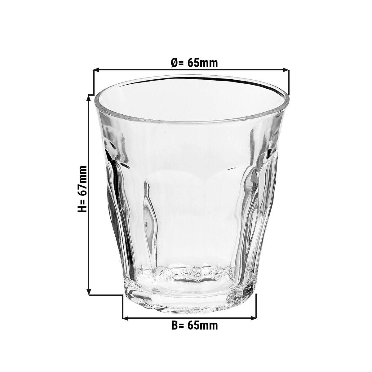 (12 Kusů) Duralex Univerzální sklenice na pití - ISTANBUL - 90 ml - transparentní