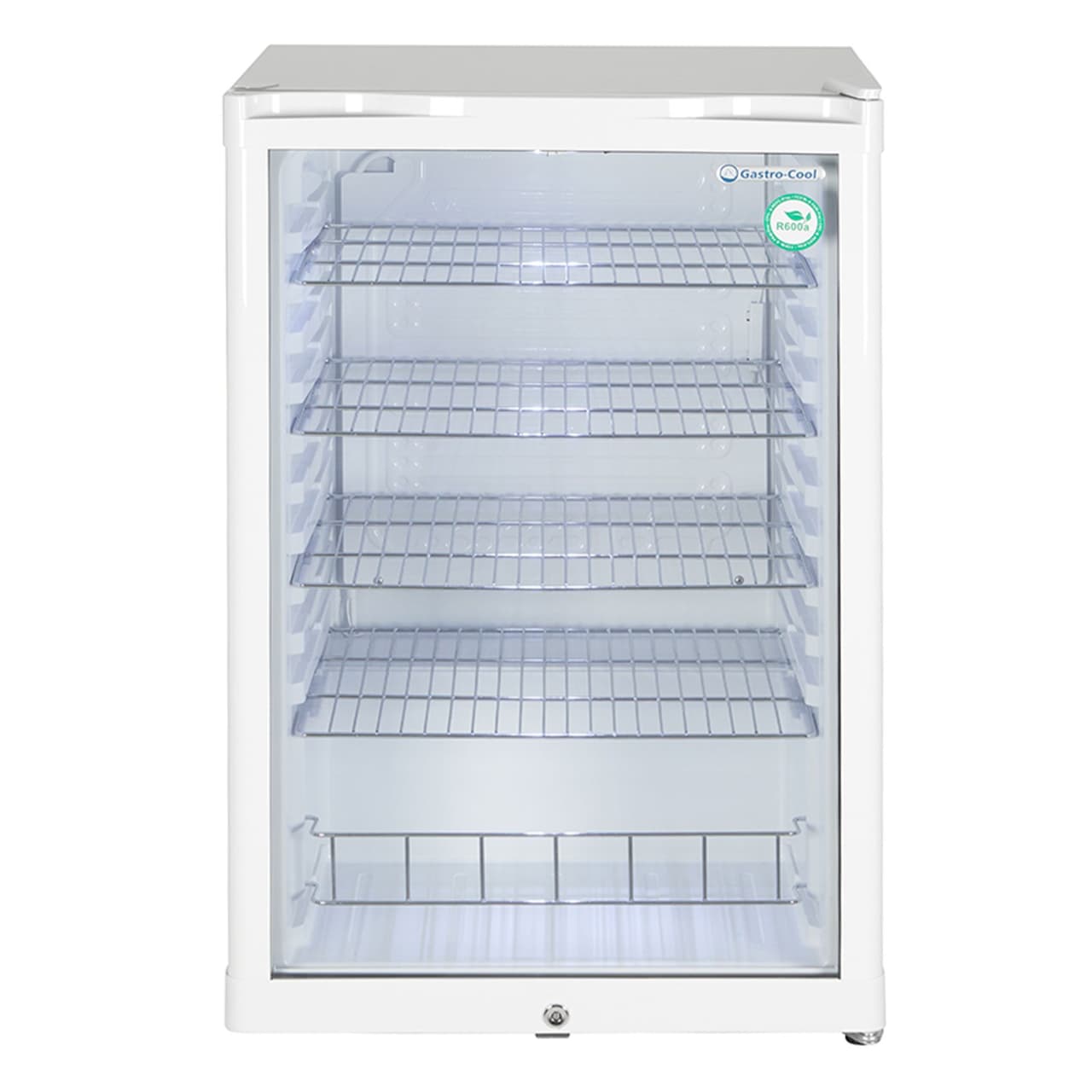 GASTRO-COOL | Barová lednice - 540 mm - 130L - s 1 skleněnými dveřmi - bílá