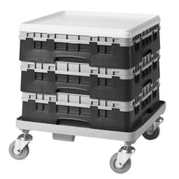 CAMBRO | CAMRACK® - Koš na sklo 1/1 s 1 nástavcem - 500x500mm - 20 přihrádek - černý