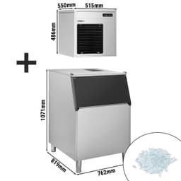 Stroj na ledové vločky - 220 kg / 24h - vč. zásobníku na led
