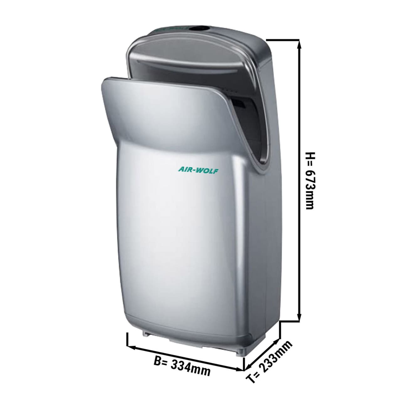 (2 pieces) AIR-WOLF - hand dryer - drying time: 10 seconds