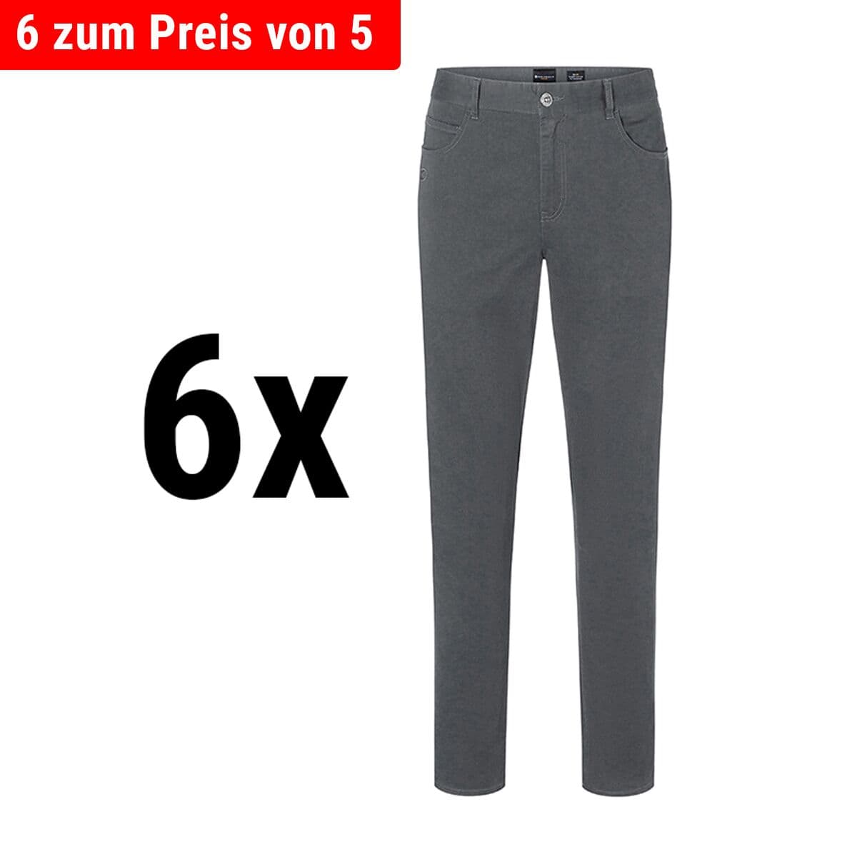 (6 pieces) Karlowsky - Men 5-pocket pants - Anthracite - Size: 54