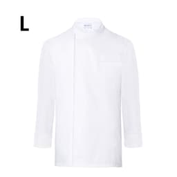 (6 pieces) Karlowsky Long Sleeve Throw Over Cooking Shirt - White - Size: L