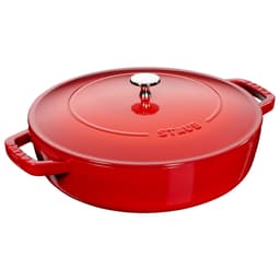 STAUB | BRAISERS - Pečicí hrnec s kapkovitou strukturou Chistera - 240 mm - litina - třešňově červený