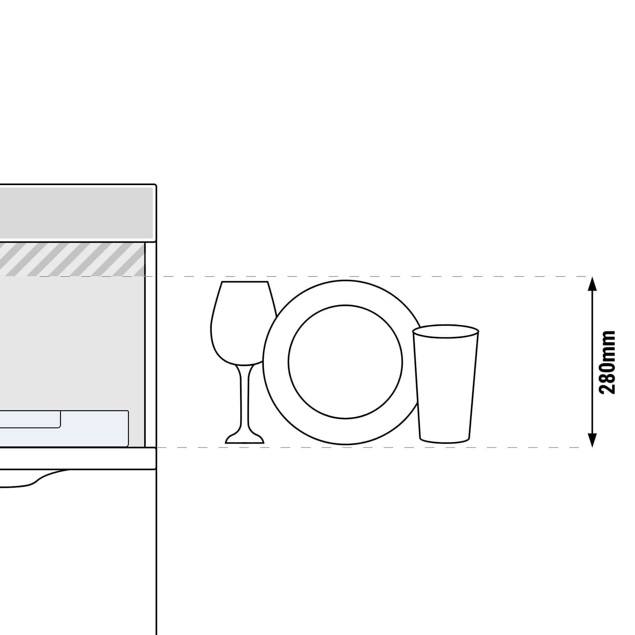 PREMIUM Umývačka skla 3,4 kW - s odtokem - a čistící pumpou, přívodem oplachového prostředku & Wifi funkcí (dvoustěnná)