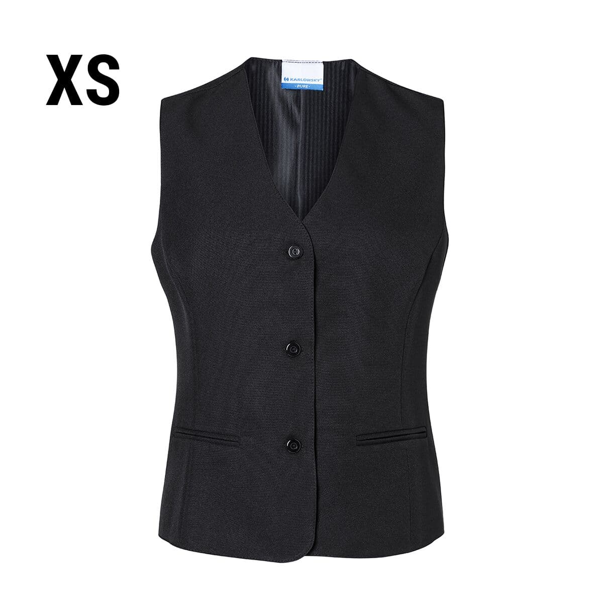 (6 pieces) Karlowsky - Ladies Vest Basic - Black - Size: XS