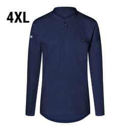 (6 pieces) Karlowsky - Long Sleeve Men's Work Shirt Performance - Navy - Size: 4XL