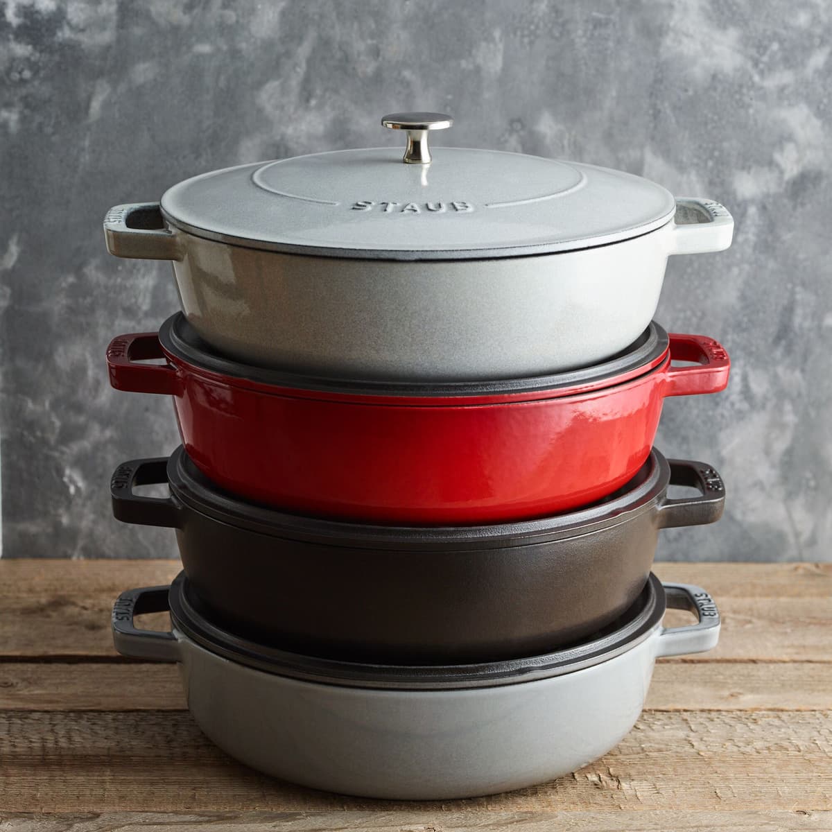 STAUB | BRAISERS - Pečicí hrnec s kapkovitou strukturou Chistera - 240 mm - litina - grafitově šedý