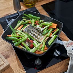 STAUB | GRILL PANS - Americký grill - 300x300mm - litina - grafitově šedý