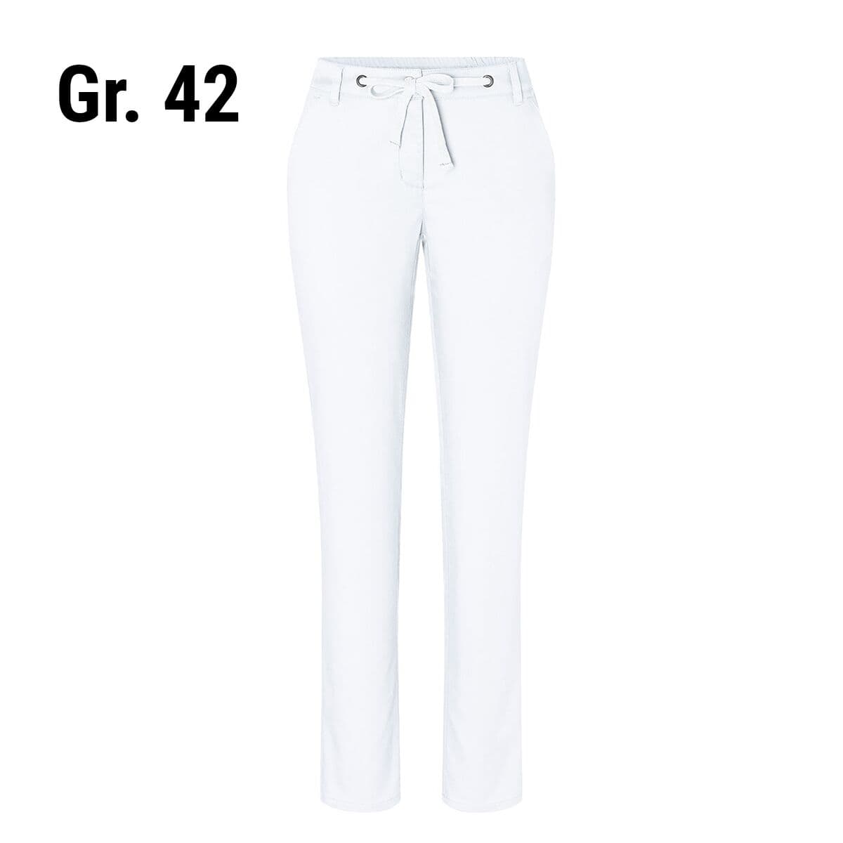 (6 pieces) Karlowsky - Ladies Chino Pants Modern Stretch - White - Size: 42