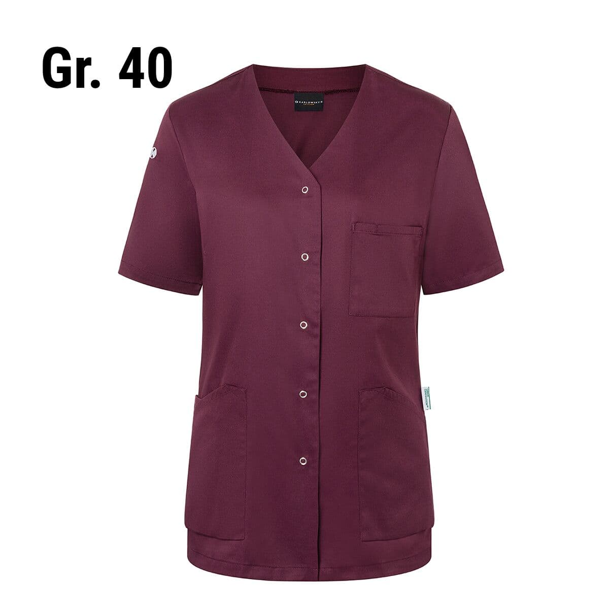 (6 pieces) Karlowsky - Short Sleeve Women's Jacket Essential - Eggplant - Size: 40