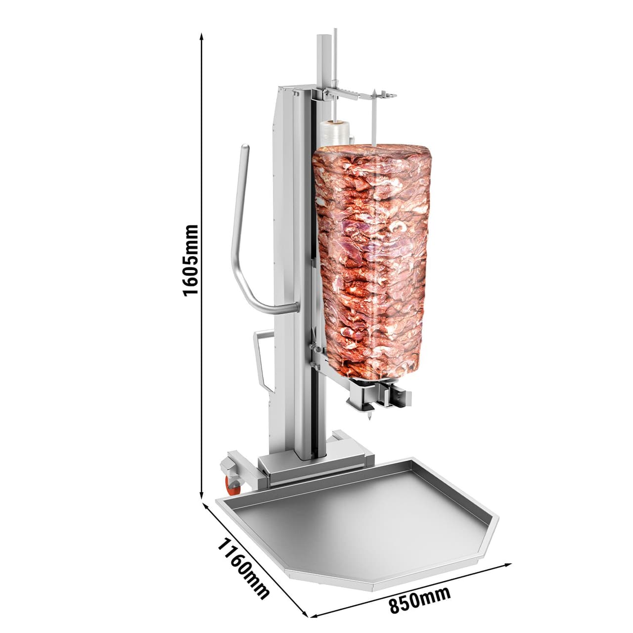 Kebab lift for various kebab skewers - max. load: 350 kg