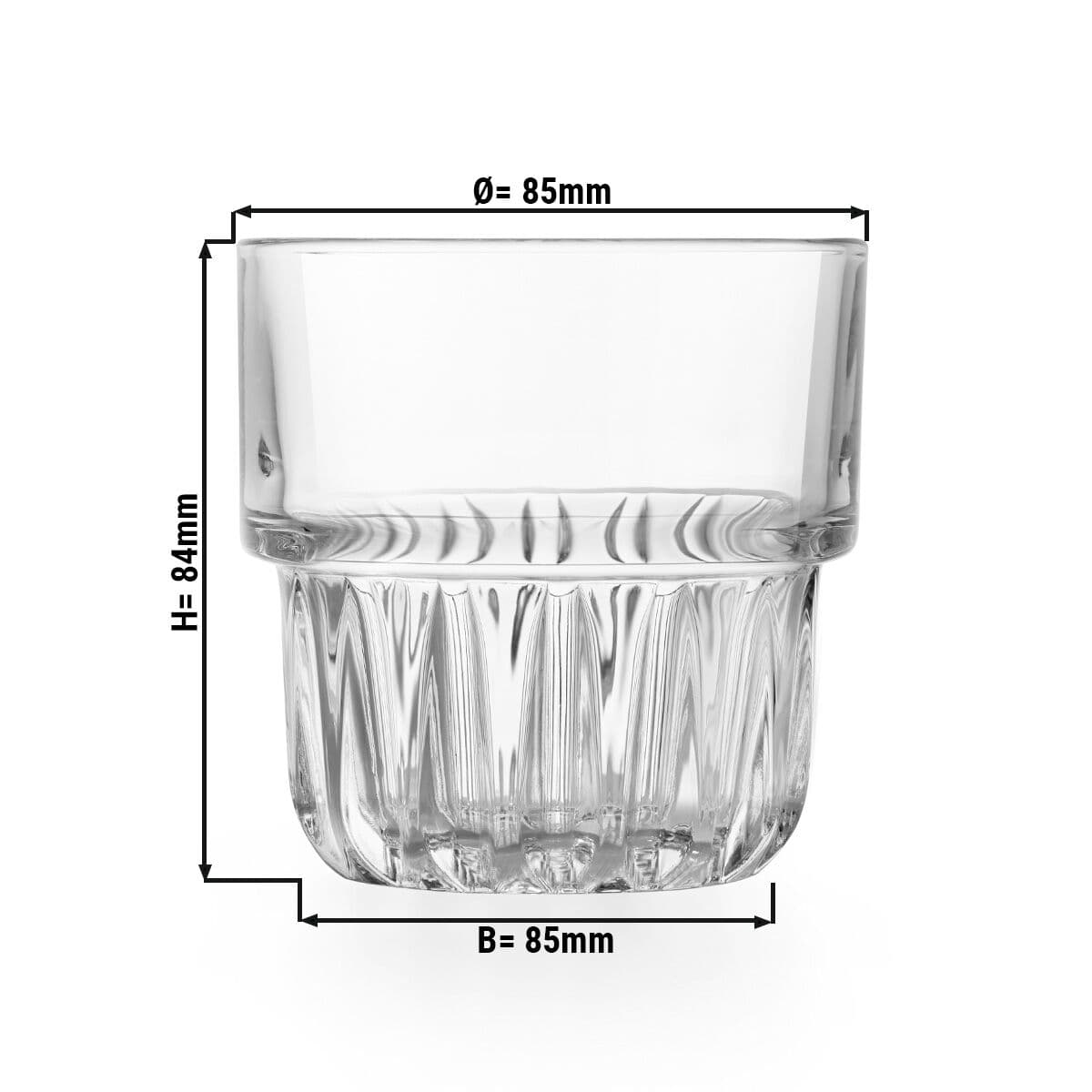 (12 Kusů) Univerzální sklenice na pití - TOKIO - 266 ml - transparentní