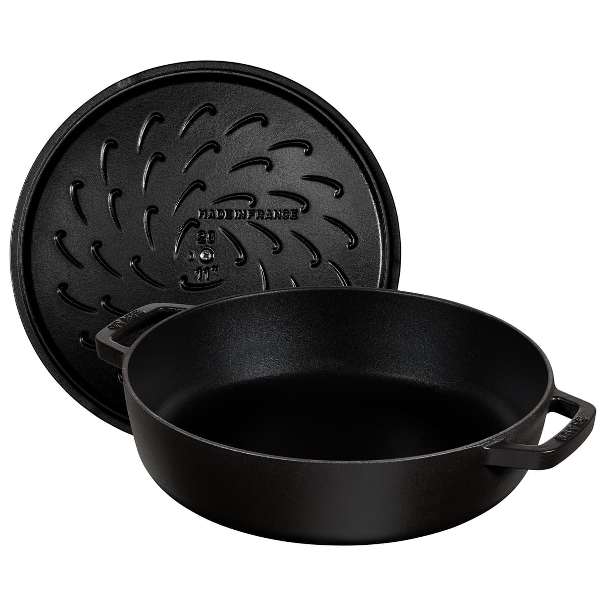 STAUB | BRAISERS - Pečicí hrnec s kapkovitou strukturou Chistera - 240 mm - litina - černý