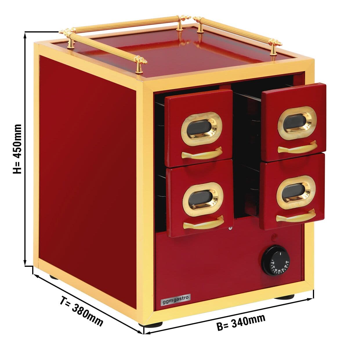 Warming box for almonds and nuts