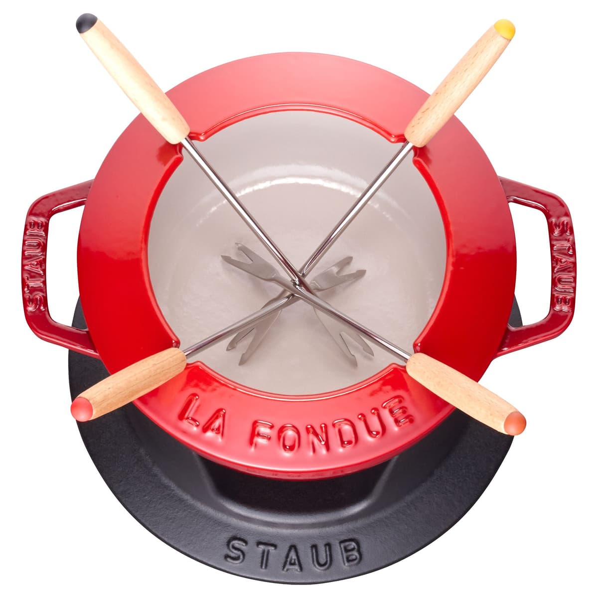 STAUB | SPECIALITIES - Fondue set - Ø 160 mm - litina - třešňově červená