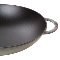 STAUB | SPECIALITY - Wok se skleněnou poklicí - Ø 370 mm - litina - grafitově šedý