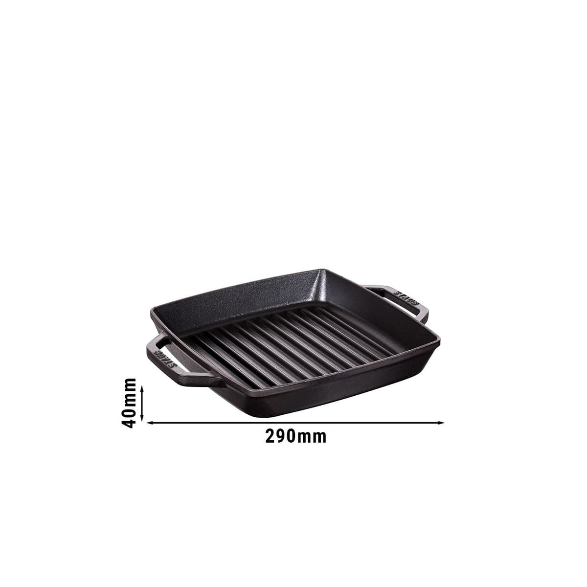 STAUB | GRILL PANS - Grilovací pánev - 230x230mm - litina - černá