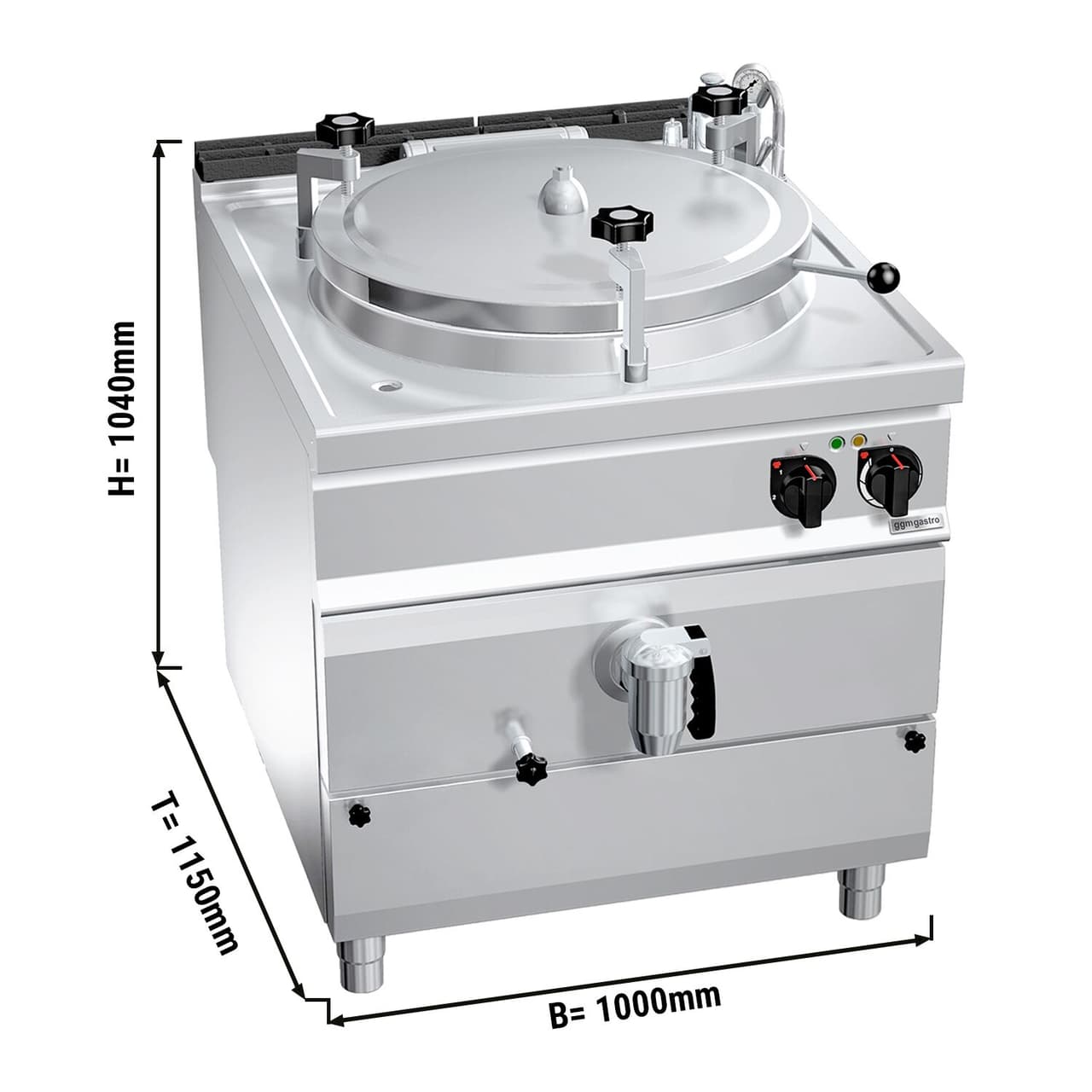 Elektro Druck Kochkessel - 200 Liter - 32 kW - Indirekte Beheizung