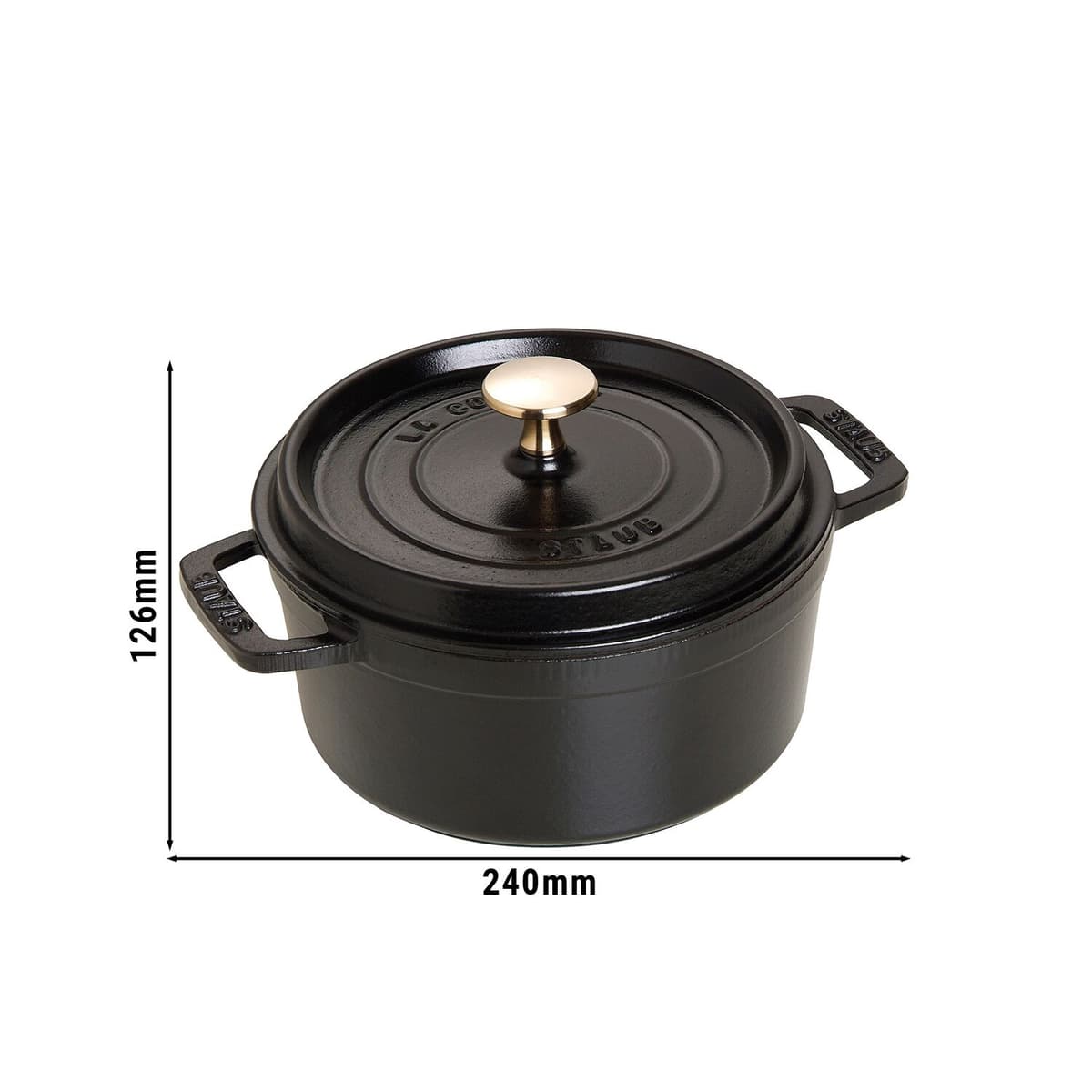 STAUB | LA COCOTTE - kokotka - Ø 180 mm - litina - černá