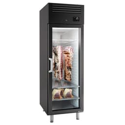 Dry Aging Meat Maturing Cabinet 0.68 m - with 1 Glass Door - Black	