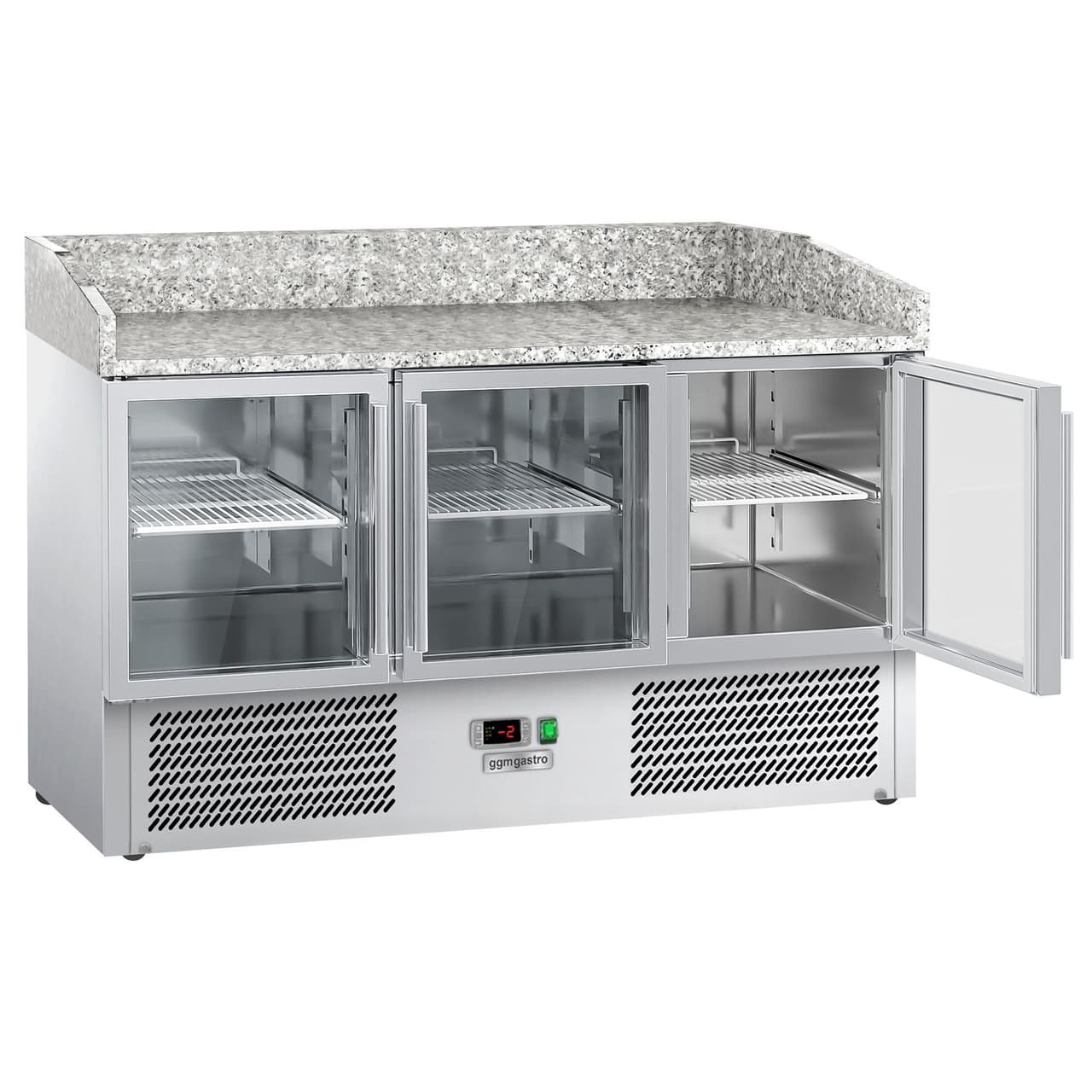 Chladicí stůl na pizzu ECO- 1400x700mm - 3 skleněné dveře