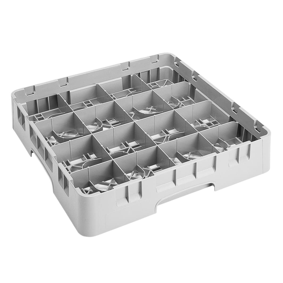 CAMBRO | CAMRACK® - Koš na šálky 1/1 s 16 přihrádkami - 500x500mm - šedý