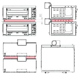 Plynová pec na pizzu - 6+6x 34 cm (hluboká)