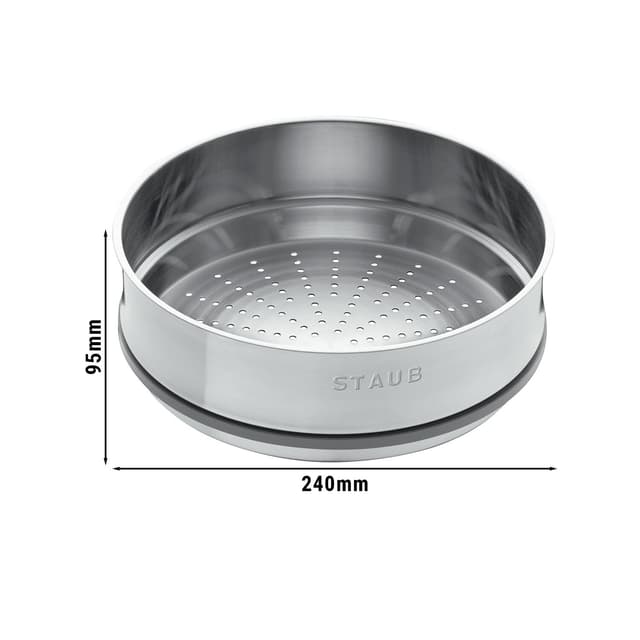 STAUB | Dämpfeinsatz - Ø 240mm - Edelstahl - Silber