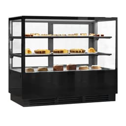 Kuchenvitrine - 1500mm - mit LED-Beleuchtung & 2 Ablagen