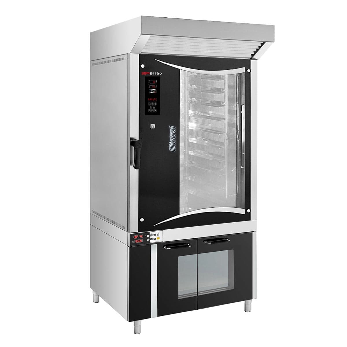 Bakery Electric Convection Oven - Digital - 10x EN 80x40 - incl. Hood, Proofing Cabinet