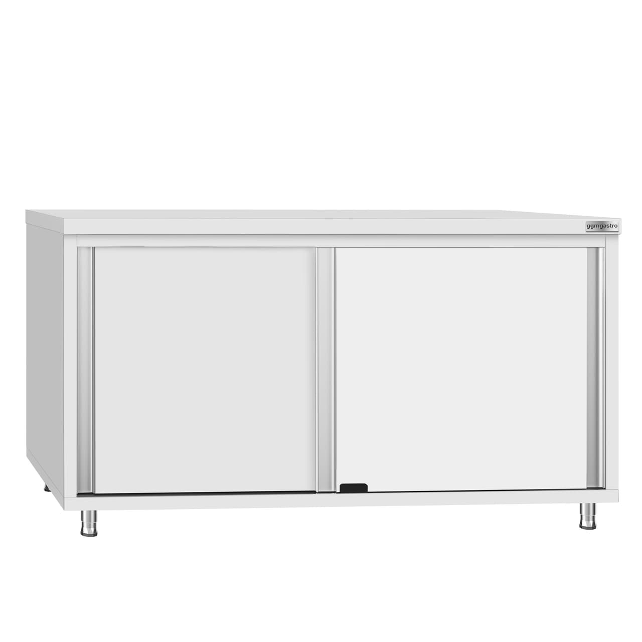 Stainless steel work cabinet ECO - 1600x700mm - with sliding door