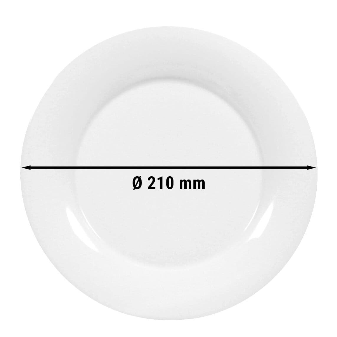 (6 pieces) Seltmann Weiden - Plate flat - Ø 210mm