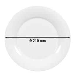 (6 pieces) Seltmann Weiden - Plate flat - Ø 210mm