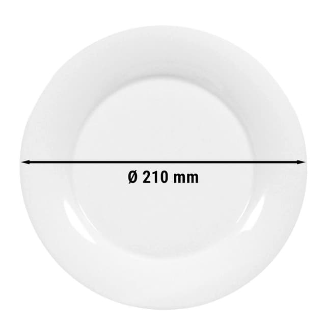 (6 pieces) Seltmann Weiden - Plate flat - Ø 210mm