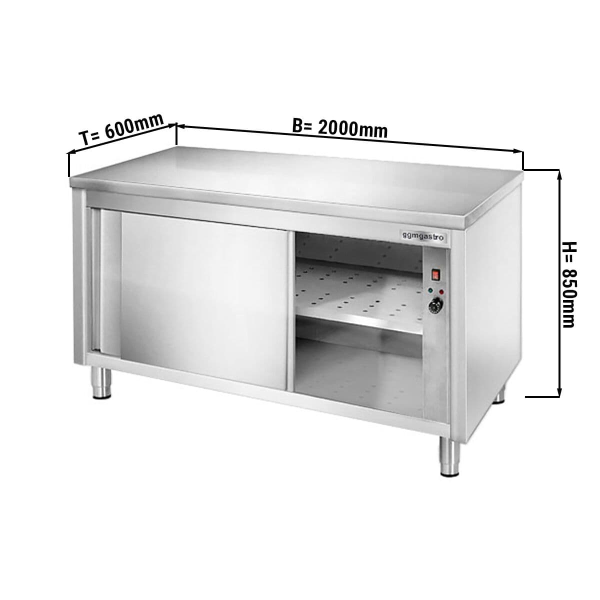 Ohřevná skříň PREMIUM - 2000x600mm