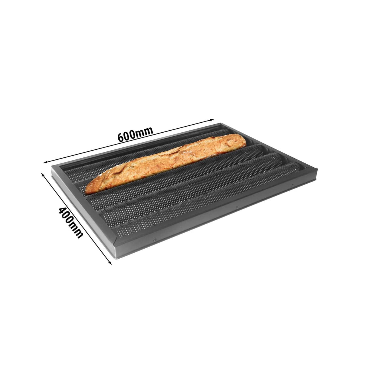 Baguette Tray - Aluminium - 400x600mm - 5 Moulds