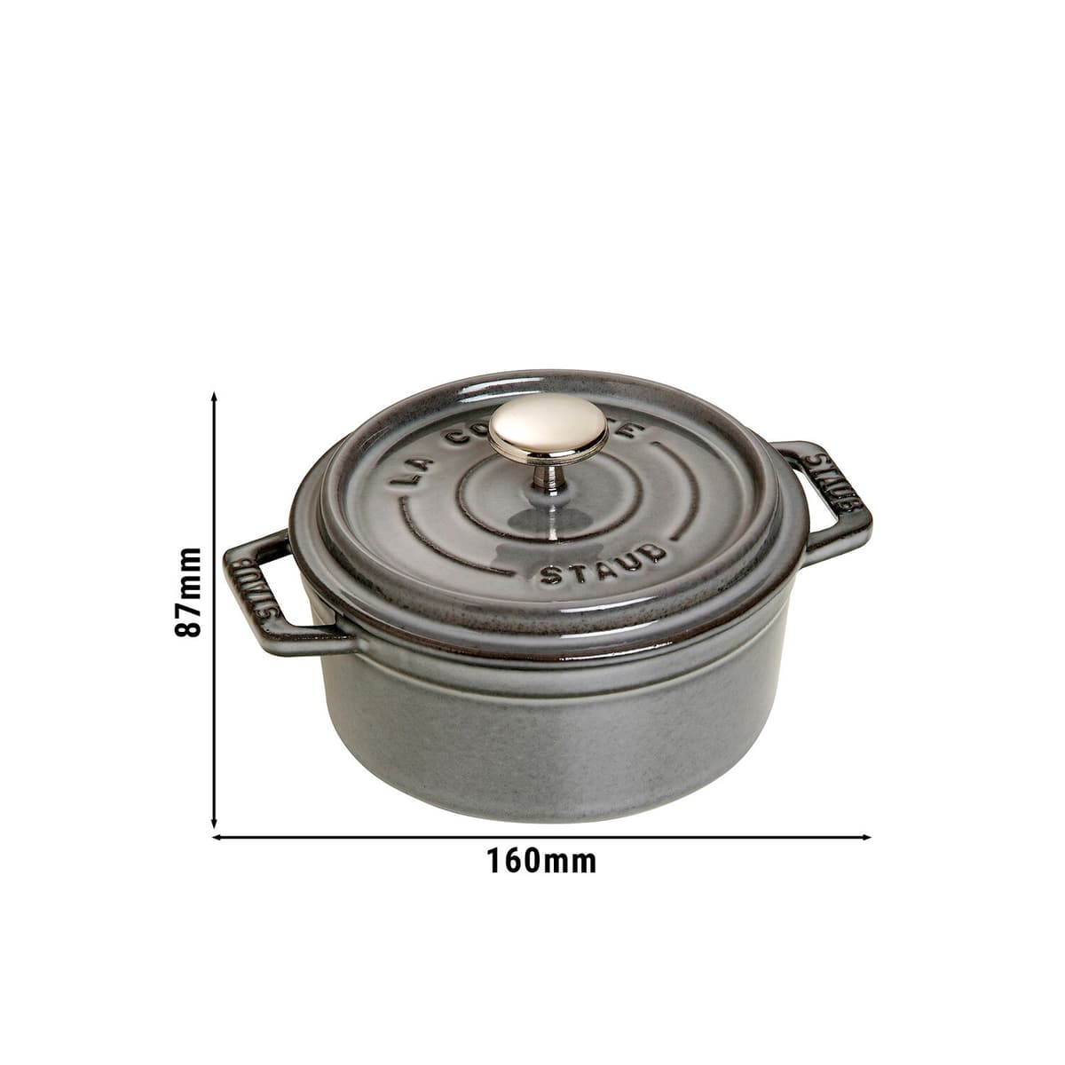 STAUB | LA COCOTTE - kokotka - Ø 120 mm - litina - grafitově šedá