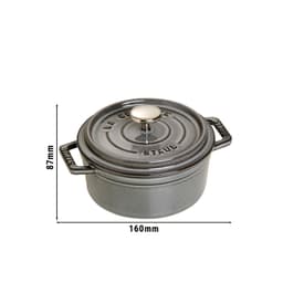 STAUB | LA COCOTTE - Cocotte - Ø 120mm - Gusseisen - Graphit-Grau