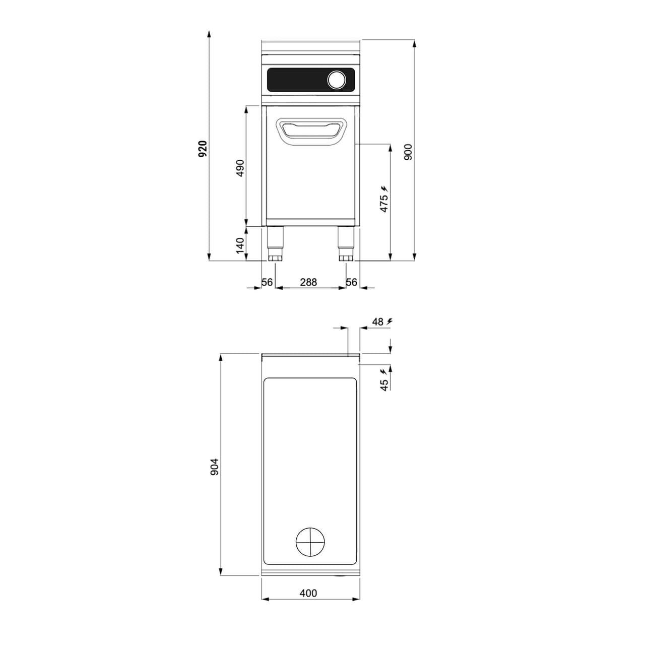 Elektrická multifunkční fritéza - 4,8 kW - 11,5L - Bflex Digital