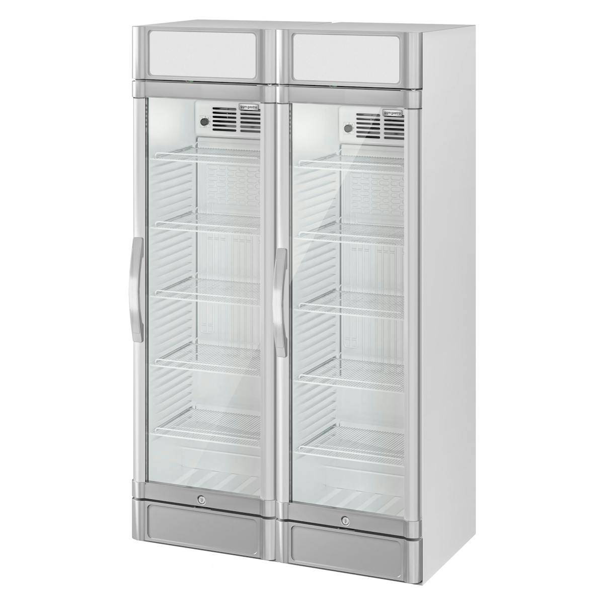 (2 pieces) Beverage refrigerator - 690 litres (total) - white/grey