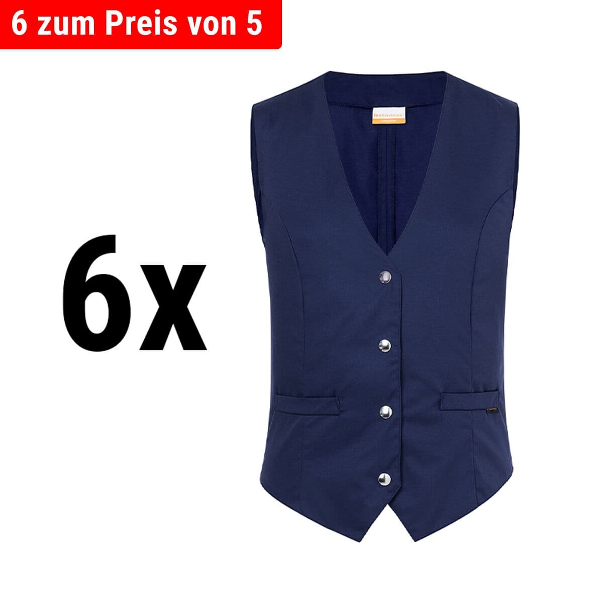 (6 pieces) Karlowsky - Ladies vest Lena - Navy - Size: 34